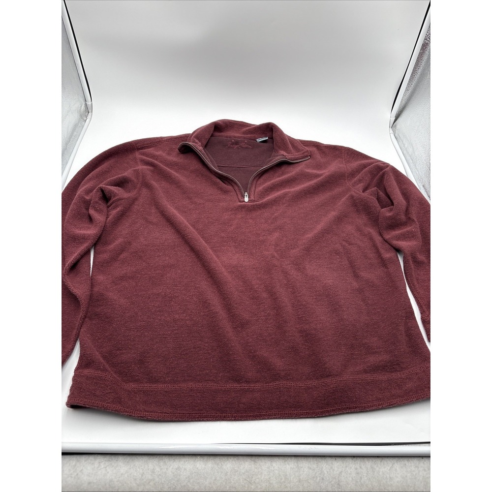Indigo Palms Mens‎ Sweater Half Zip Pull Over Brown Size Extra Large Long Sleeve